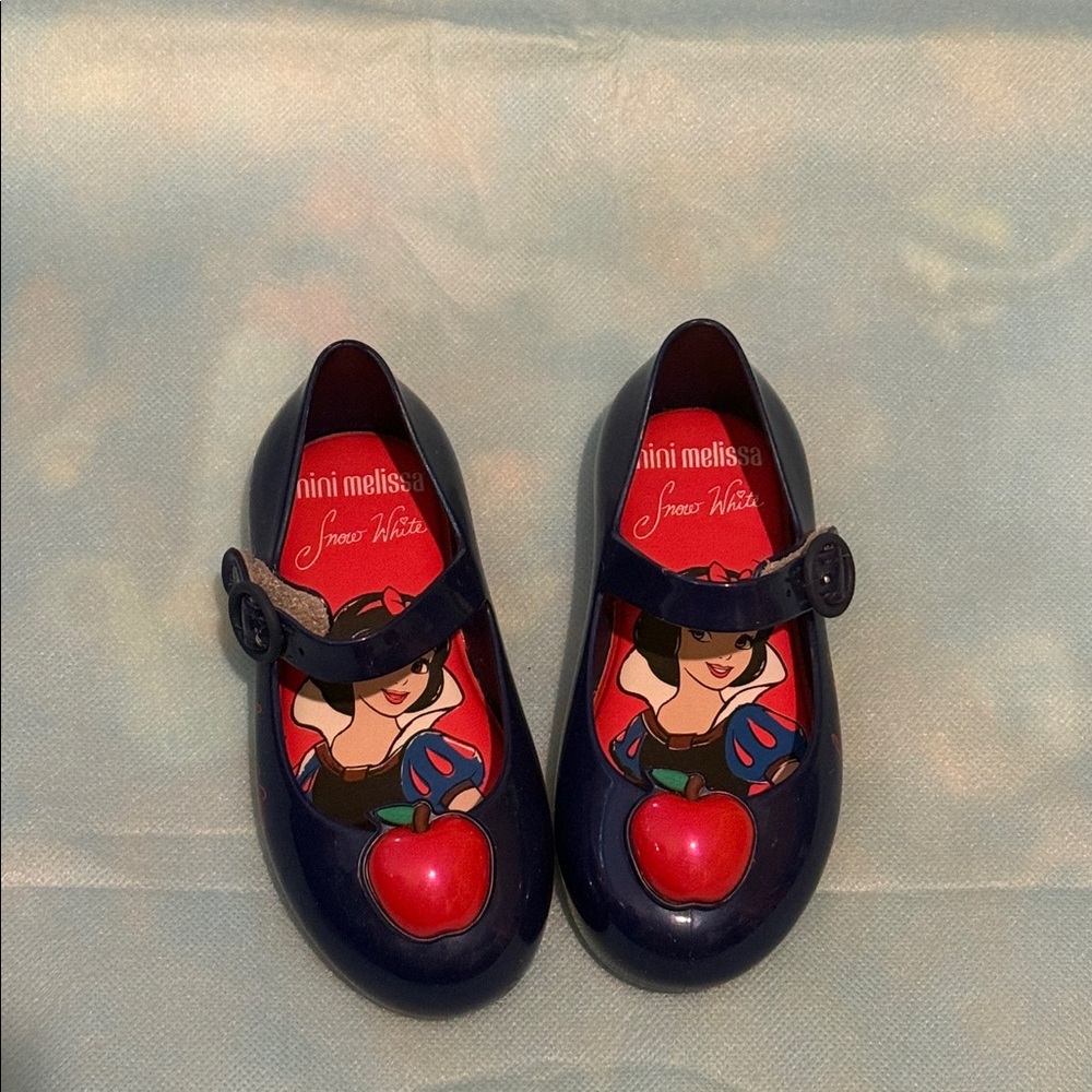 Mini Melissa Navy and Red Snow White Shoes - Size 8 (toddler)